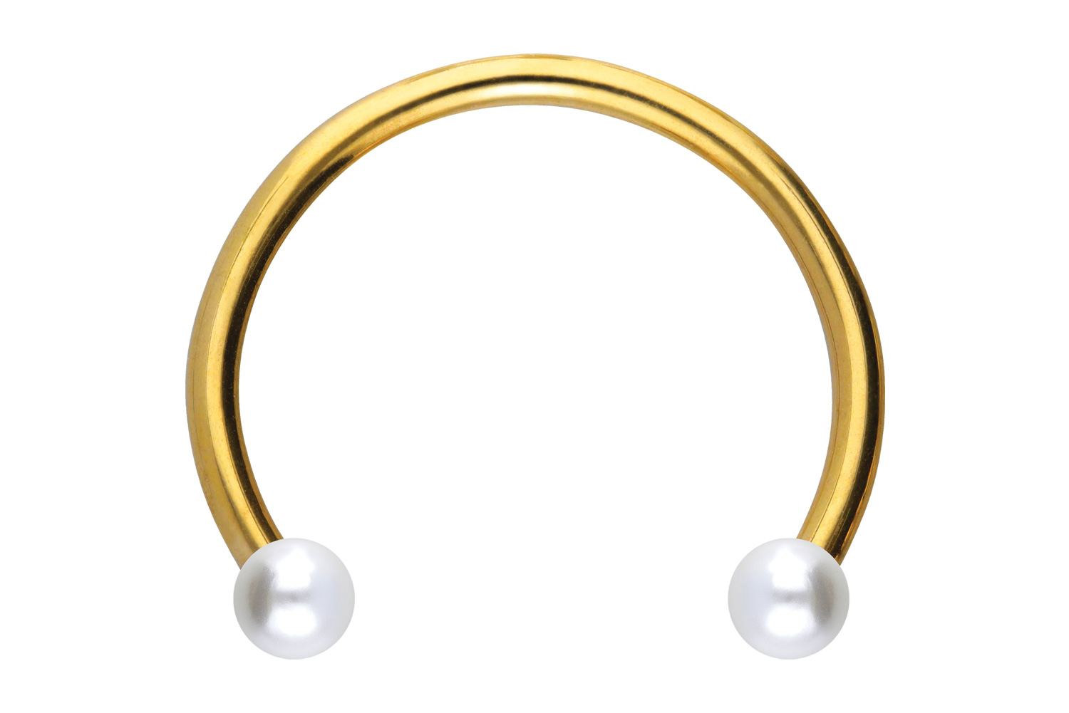 Titan Hufeisenring Piercing SYNTHETISCHE PERLEN